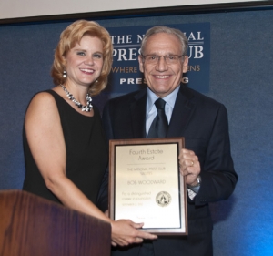 Theresa Werner and Bob Woodward